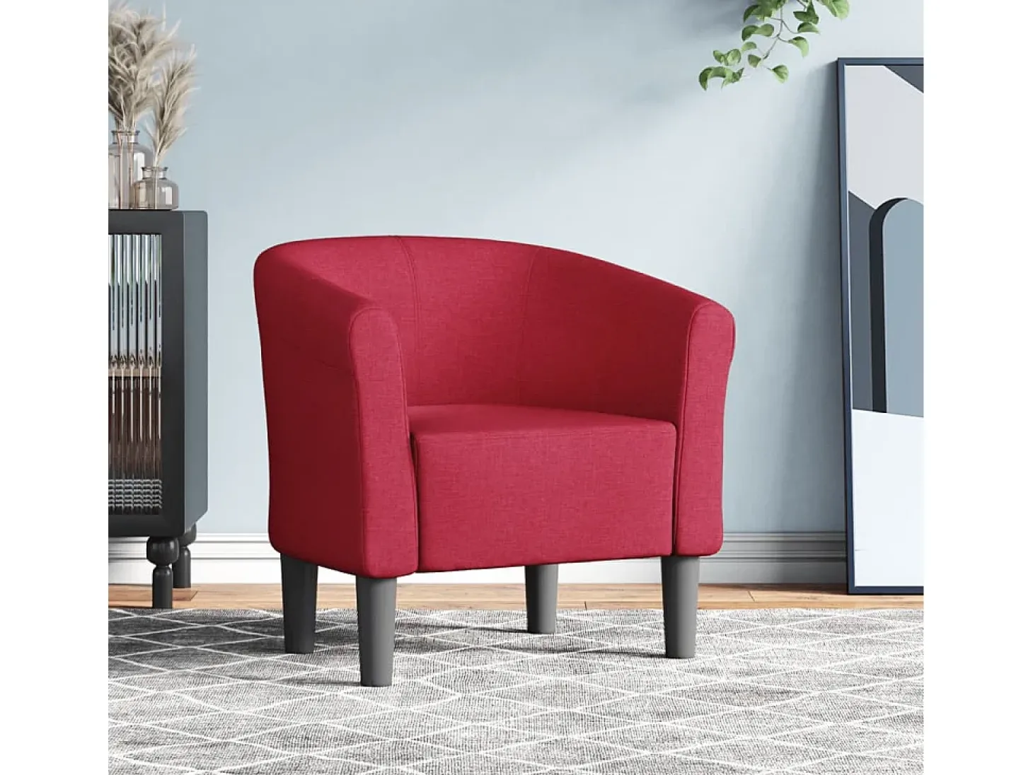 Poltrona | Cadeira Relax | Poltrona Confortável para Sala tecido vermelho tinto SHL246021