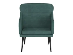 Poltrona | Cadeira Relax com apoio de braços 63x76x80 cm veludo verde-escuro SHL403863
