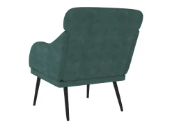 Poltrona | Cadeira Relax com apoio de braços 63x76x80 cm veludo verde-escuro SHL403863