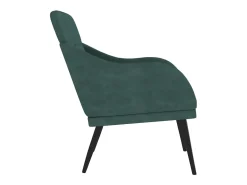 Poltrona | Cadeira Relax com apoio de braços 63x76x80 cm veludo verde-escuro SHL403863