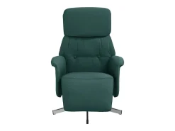 Poltrona | Cadeira Relax | Cadeira reclinável com apoio de pés tecido tecido verde-escuro SHL73807