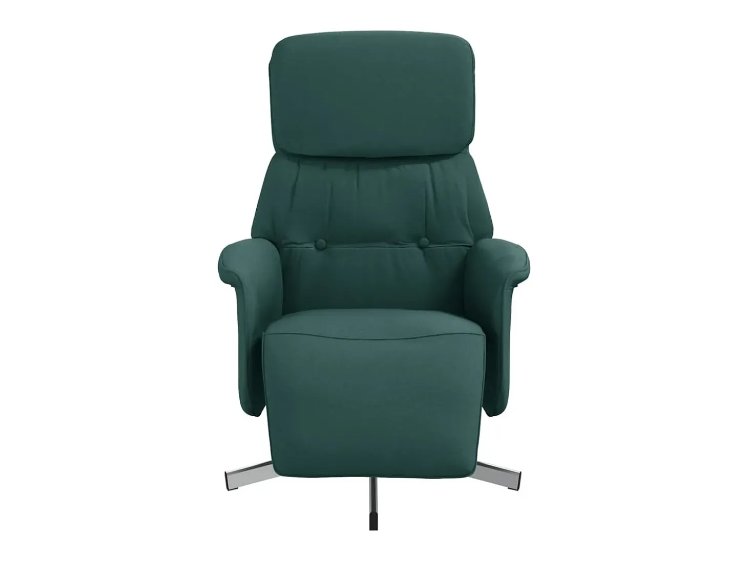 Poltrona | Cadeira Relax | Cadeira reclinável com apoio de pés tecido tecido verde-escuro SHL73807