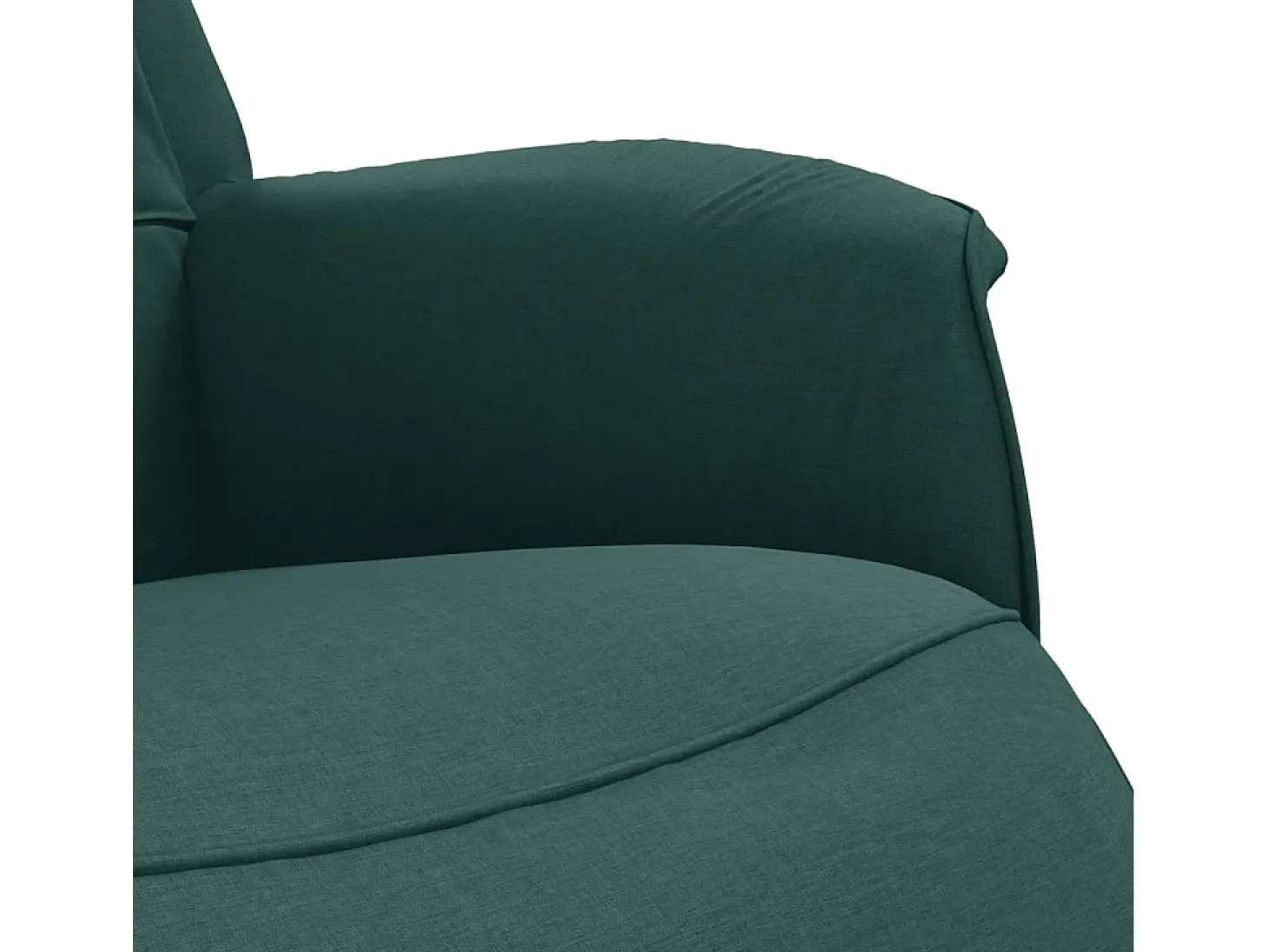 Poltrona | Cadeira Relax | Cadeira reclinável com apoio de pés tecido tecido verde-escuro SHL73807