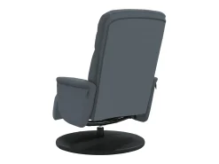 Poltrona | Cadeira Relax | Cadeirão reclinável com apoio de pés veludo cinzento-escuro SHL663110