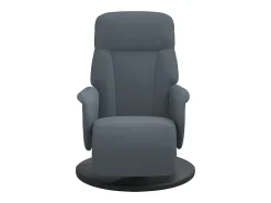 Poltrona | Cadeira Relax | Cadeirão reclinável com apoio de pés veludo cinzento-escuro SHL663110