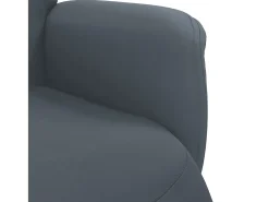 Poltrona | Cadeira Relax | Cadeirão reclinável com apoio de pés veludo cinzento-escuro SHL663110