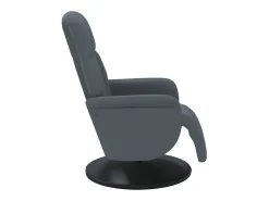 Poltrona | Cadeira Relax | Cadeirão reclinável com apoio de pés veludo cinzento-escuro SHL663110