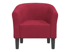 Poltrona | Cadeira Relax | Poltrona Confortável para Sala veludo vermelho tinto SHL183638