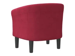 Poltrona | Cadeira Relax | Poltrona Confortável para Sala veludo vermelho tinto SHL183638
