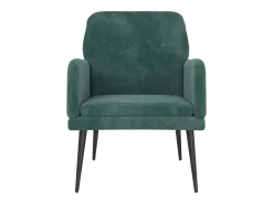 Poltrona | Cadeira Relax com apoio de braços 62x79x79 cm veludo verde-escuro SHL314074