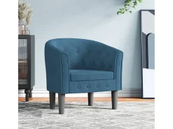 Poltrona | Cadeira Relax | Poltrona Confortável para Sala veludo azul-escuro SHL143094