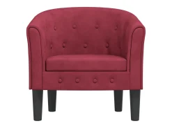 Poltrona | Cadeira Relax | Poltrona Confortável para Sala veludo vermelho tinto SHL554106