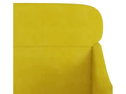 Poltrona | Cadeira Relax com apoio de braços 63x76x80 cm veludo amarelo SHL795036