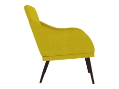 Poltrona | Cadeira Relax com apoio de braços 63x76x80 cm veludo amarelo SHL795036
