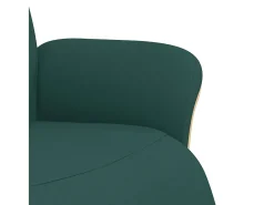 Poltrona | Cadeira Relax | Cadeira reclinável com apoio de pés tecido tecido verde-escuro SHL429851
