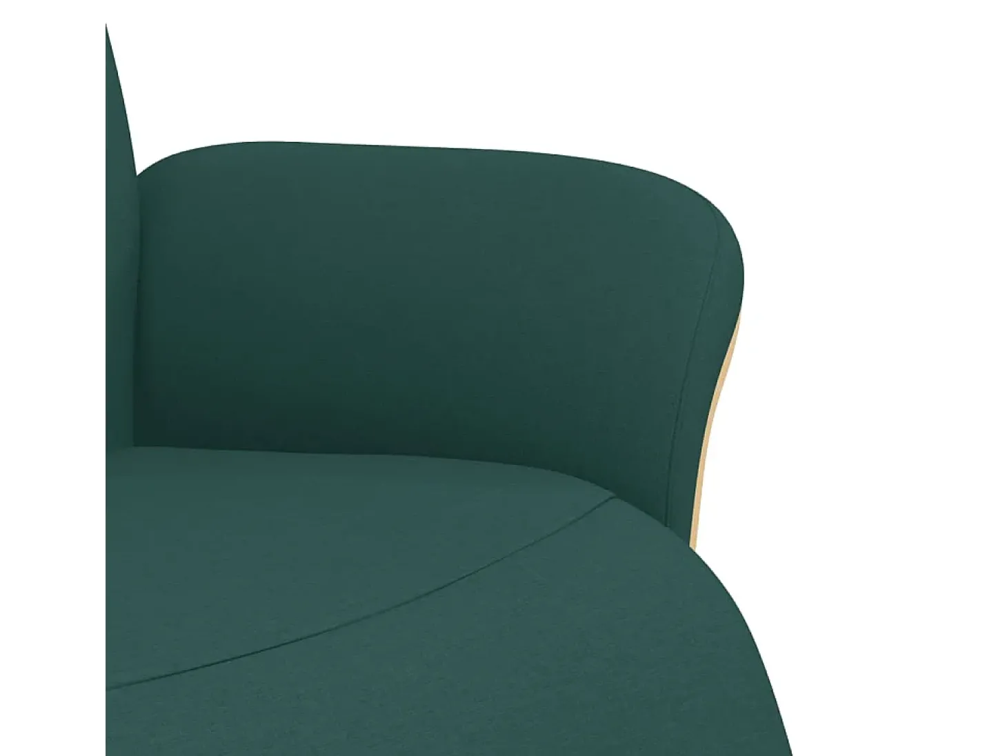 Poltrona | Cadeira Relax | Cadeira reclinável com apoio de pés tecido tecido verde-escuro SHL429851