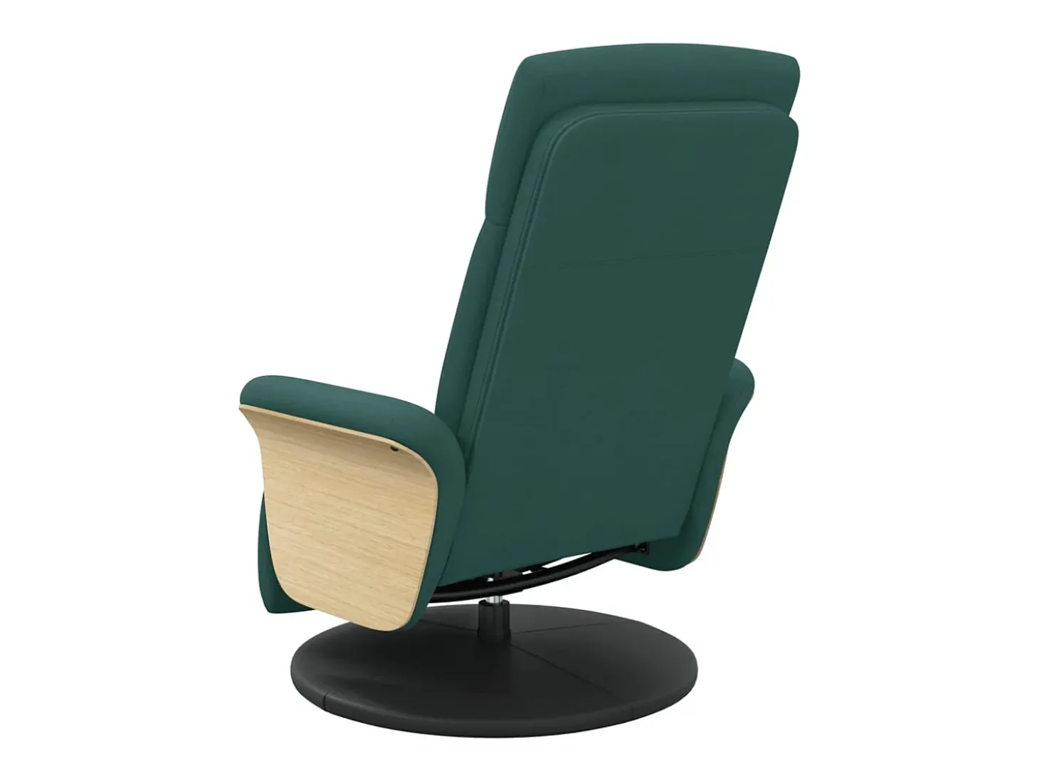 Poltrona | Cadeira Relax | Cadeira reclinável com apoio de pés tecido tecido verde-escuro SHL429851