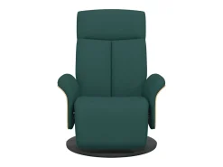 Poltrona | Cadeira Relax | Cadeira reclinável com apoio de pés tecido tecido verde-escuro SHL429851