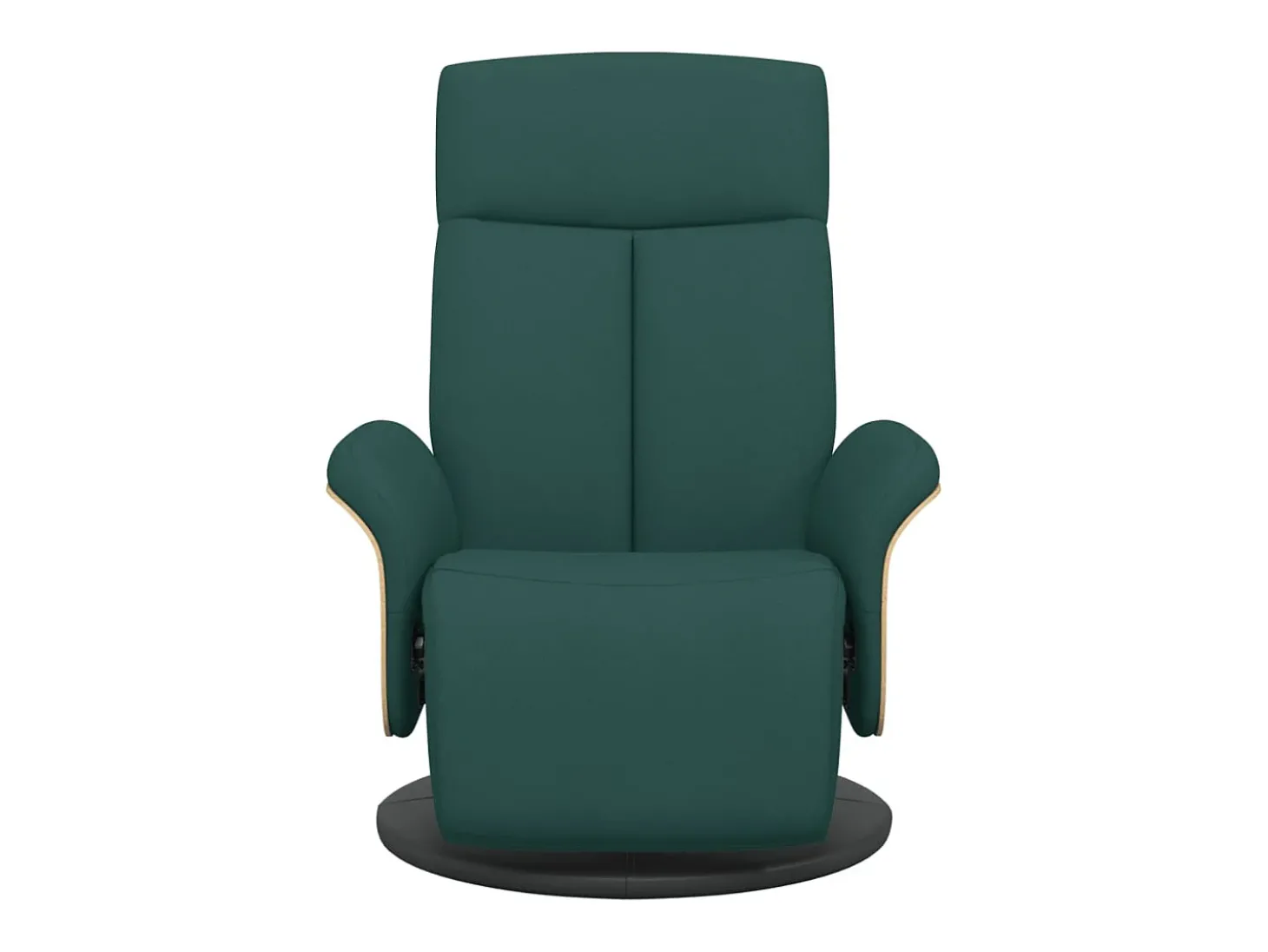 Poltrona | Cadeira Relax | Cadeira reclinável com apoio de pés tecido tecido verde-escuro SHL429851