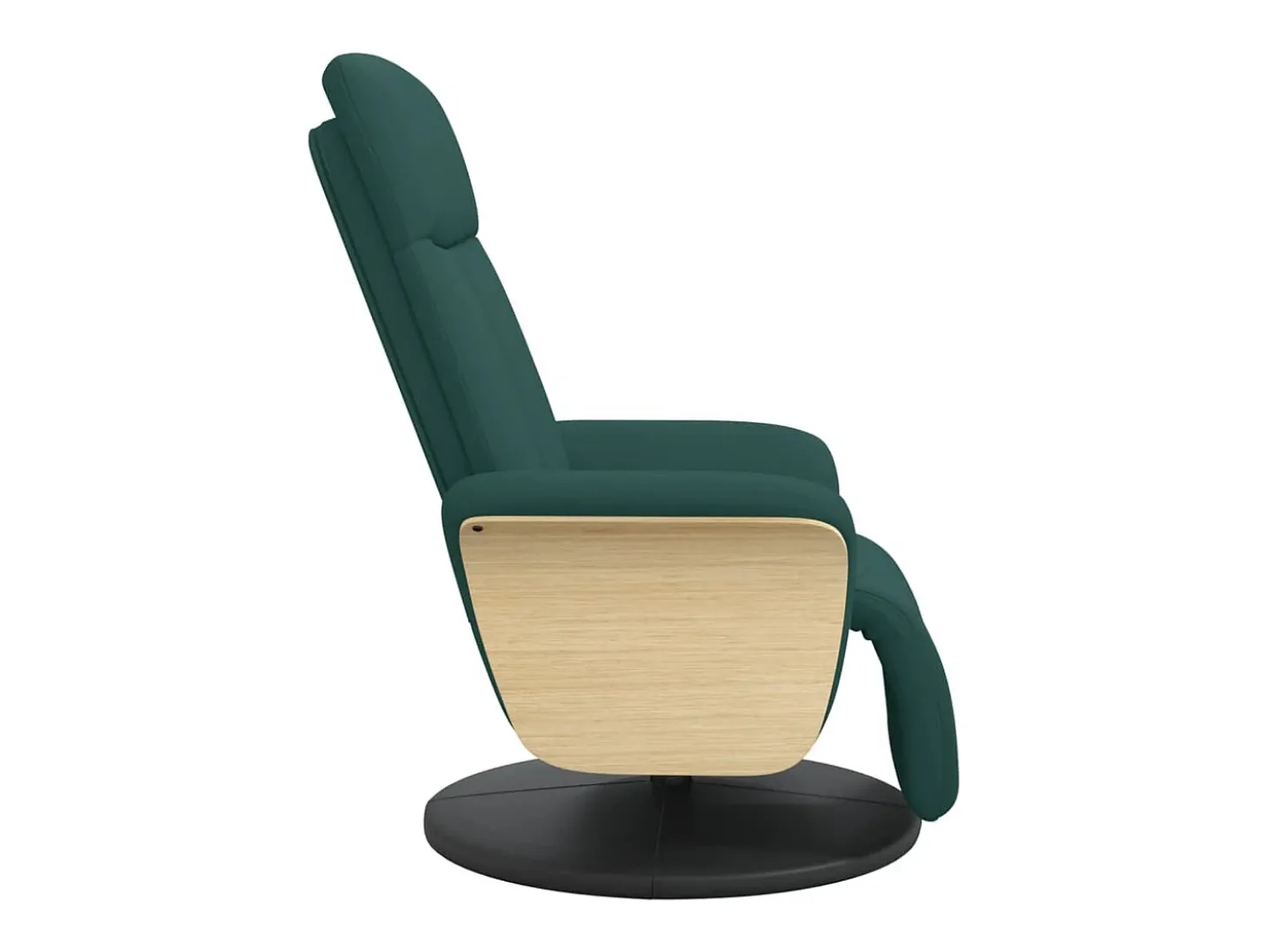 Poltrona | Cadeira Relax | Cadeira reclinável com apoio de pés tecido tecido verde-escuro SHL429851