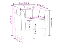 Poltrona | Cadeira Relax | Poltrona Confortável para Sala tecido cinzento-escuro SHL894877