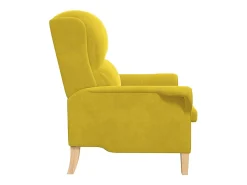 Poltrona | Cadeira Relax Amarelo 76x94x102 cm Veludo SHL130717