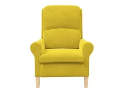 Poltrona | Cadeira Relax Amarelo 76x94x102 cm Veludo SHL130717