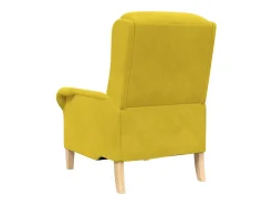 Poltrona | Cadeira Relax Amarelo 76x94x102 cm Veludo SHL130717
