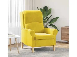 Poltrona | Cadeira Relax Amarelo 76x94x102 cm Veludo SHL130717