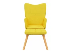 Poltrona | Cadeira Relax com banco tecido amarelo mostarda SHL440318