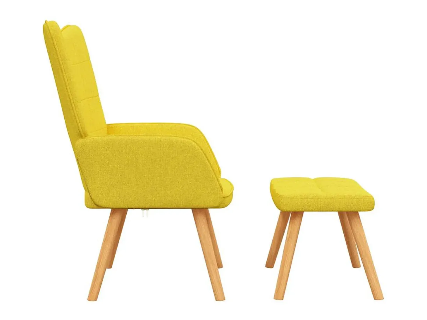 Poltrona | Cadeira Relax com banco tecido amarelo mostarda SHL440318