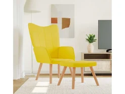 Poltrona | Cadeira Relax com banco tecido amarelo mostarda SHL440318