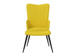 Poltrona | Cadeira Relax com banco veludo amarelo mostarda SHL904077