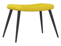 Poltrona | Cadeira Relax com banco veludo amarelo mostarda SHL904077