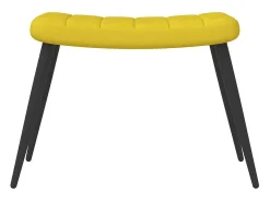 Poltrona | Cadeira Relax com banco veludo amarelo mostarda SHL904077