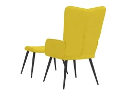 Poltrona | Cadeira Relax com banco veludo amarelo mostarda SHL904077