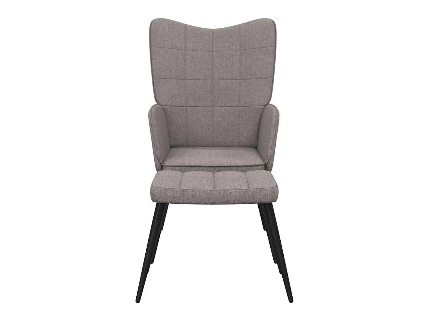 Poltrona | Cadeira Relax com banco tecido cinzento-acastanhado SHL412857