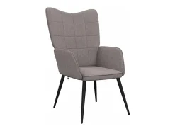 Poltrona | Cadeira Relax com banco tecido cinzento-acastanhado SHL412857