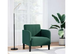 Poltrona | Cadeira Relax com apoio de braços 54 cm veludo verde-escuro SHL708159