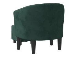 Poltrona | Cadeira Relax com apoio de pés veludo verde-escuro SHL615705