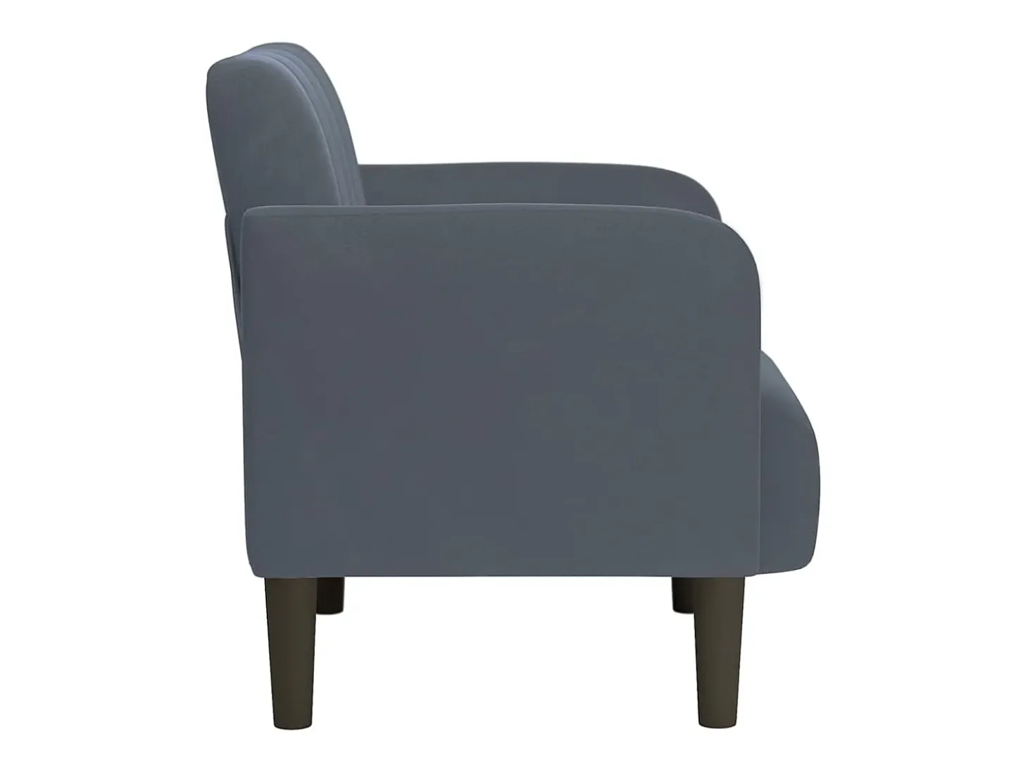 Poltrona | Cadeira Relax com apoio de braços 54 cm veludo cinzento-escuro SHL805872