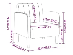 Poltrona | Cadeira Relax com apoio de braços 54 cm veludo cinzento-escuro SHL805872