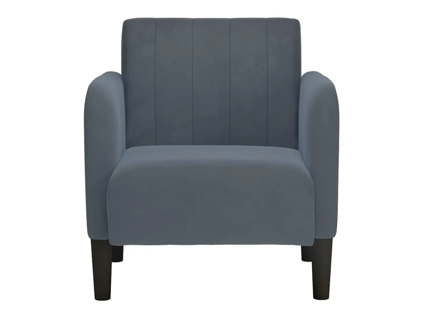 Poltrona | Cadeira Relax com apoio de braços 54 cm veludo cinzento-escuro SHL805872