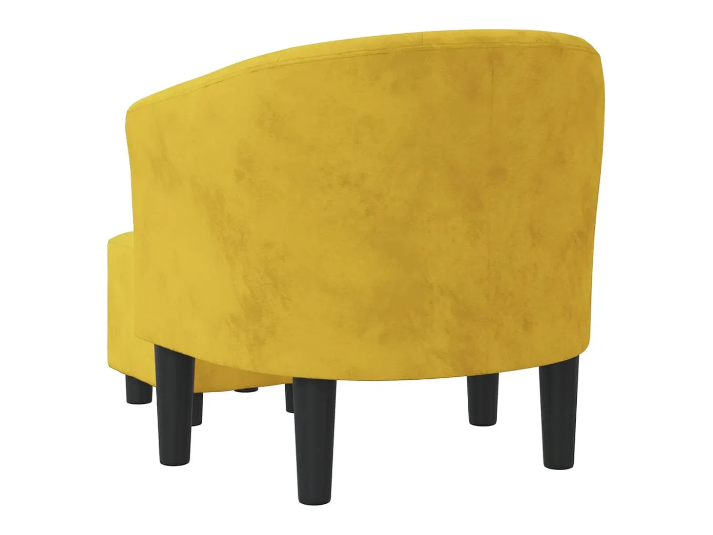 Poltrona | Cadeira Relax com apoio de pés veludo amarelo SHL933131