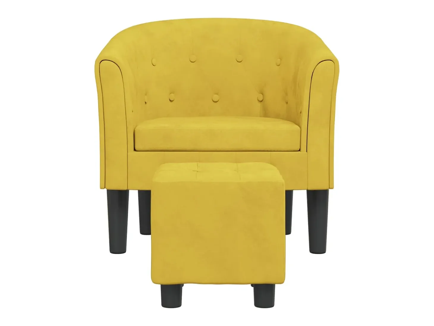 Poltrona | Cadeira Relax com apoio de pés veludo amarelo SHL933131