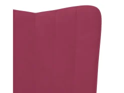 Poltrona | Cadeira Relax com banco veludo vermelho tinto SHL465282