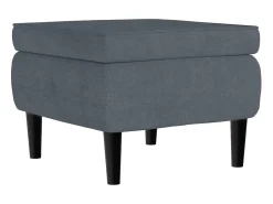 Poltrona | Cadeira Relax com banco veludo cinzento-escuro SHL274100
