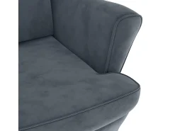 Poltrona | Cadeira Relax com banco veludo cinzento-escuro SHL274100