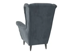 Poltrona | Cadeira Relax com banco veludo cinzento-escuro SHL274100