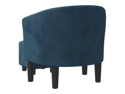 Poltrona | Cadeira Relax com apoio de pés veludo azul-escuro SHL338089